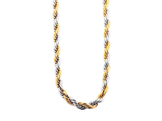 Kordelkette Rixa 70 cm Edelstahl bicolor
