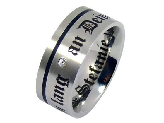 Modell Holly - 1 Ring aus Edelstahl