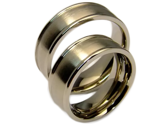 Model Andre - 2 unisex couple rings made of titanium