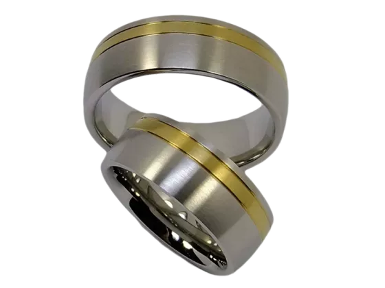Model Jennifer - 2 couple rings made of stainless steel