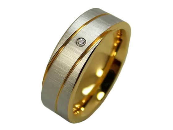 Model Steffi - 1 wedding ring made of stainless steel