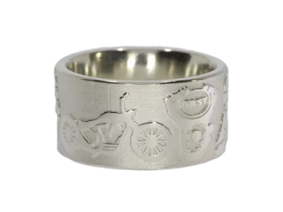 Ring for bikers 925 silver
