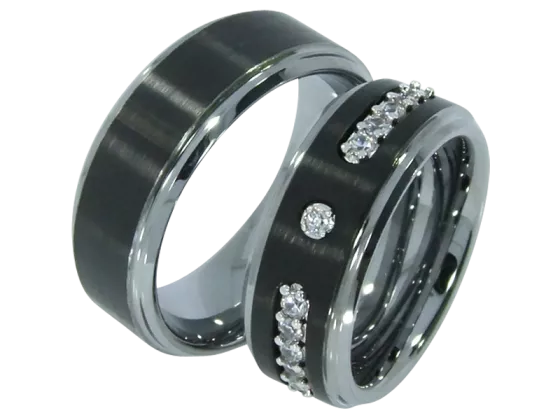Model Caspar - pair of wedding rings tungsten