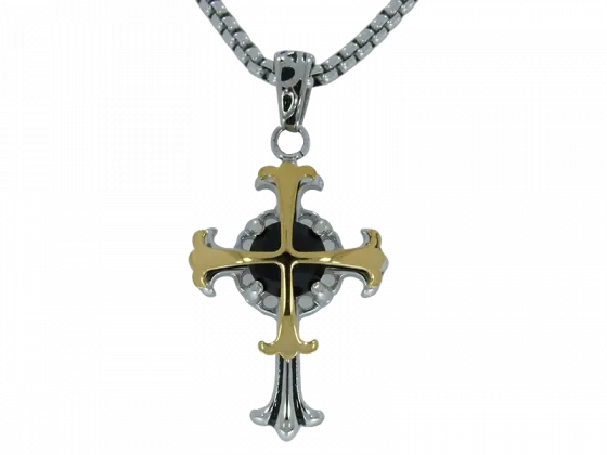 Anhänger Kreuz mit Kette Enzo Edelstahl