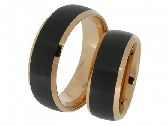 Modell Valentino - 2 Trauringe aus Wolfram