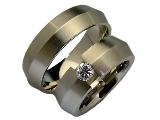 Modell Barbra - 2 Ringe aus Edelstahl