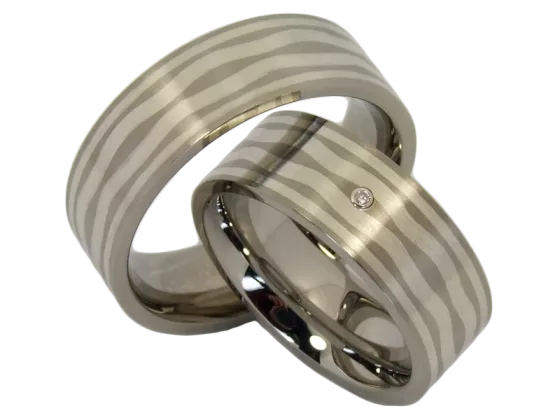 Model Helen - 2 rings stainless steel/silver