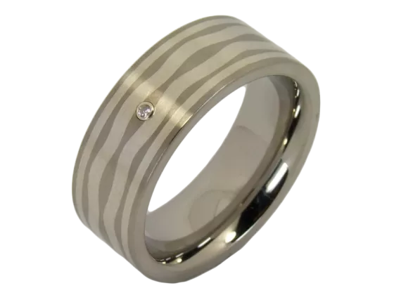 Modell Helen - 1 Ring aus Edelstahl & Silber