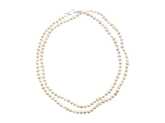 Pearl necklace 60 cm made of 925 sterling silver