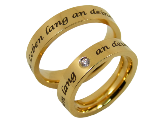 Modell Vanessa - 2 Ringe aus Edelstahl