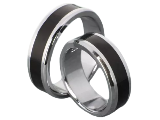 Modell Bonnie -  2 Ringe aus Edelstahl