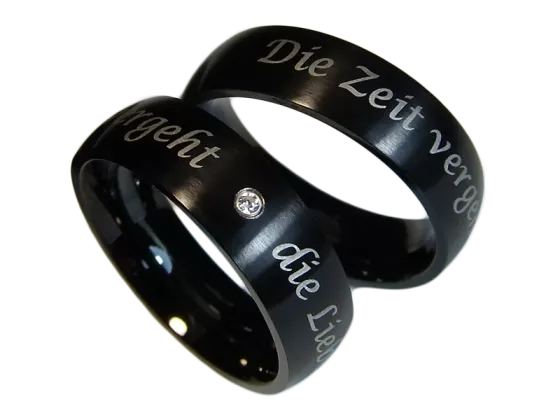 Model Edgar - 2 black stainless steel rings
