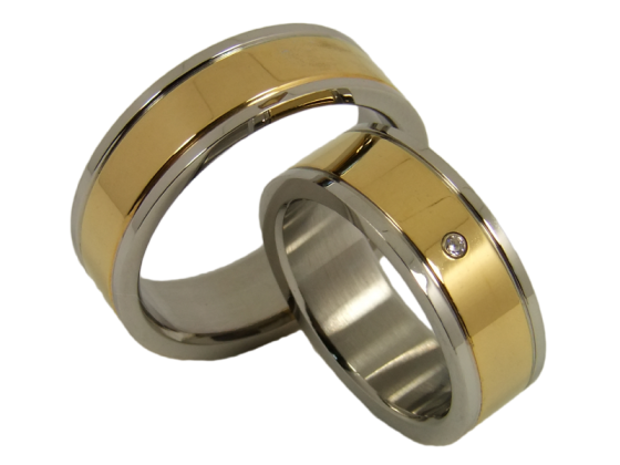 Model Mathis - ring pair stainless steel