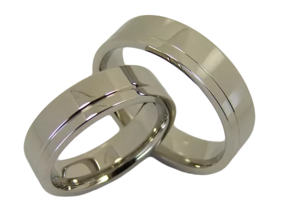 Modell Angelina - 2 Ringe aus Edelstahl