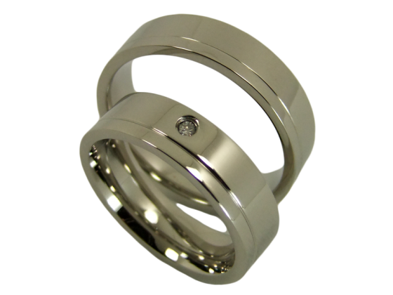 Modell Angelina - 2 Ringe aus Edelstahl