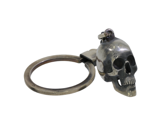 Schlüsselanhänger Skull klein 925er Silber geschwärzt