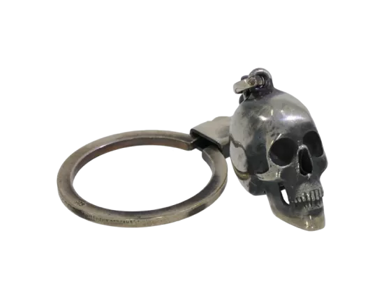 Schlüsselanhänger Skull klein 925er Silber geschwärzt