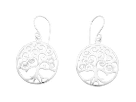 Earrings Tree of Life made of 925 sterling silver