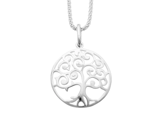 Anhänger Lebensbaum aus 925er Sterling-Silber