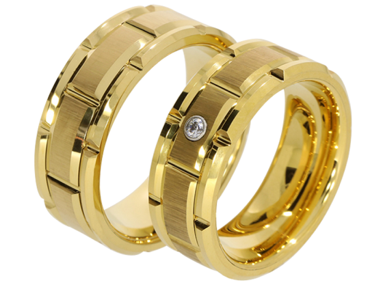 Modell Aphrodite - 2 Trauringe aus Wolfram