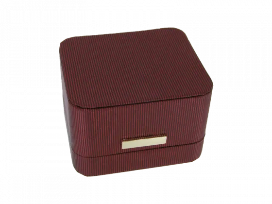 Ringbox Schmuckbox für 2 Ringe in bordeaux rot