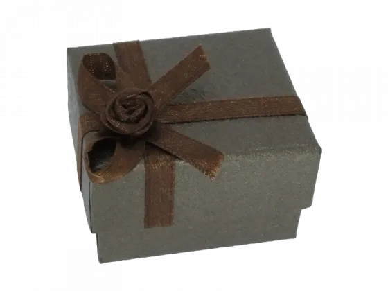 Ringbox Schmuckbox rechteckig braun ornament