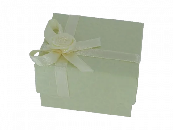 Ringbox Schmuckbox rechteckig creme ornament