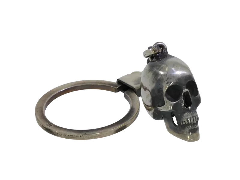 Schlüsselanhänger 925er Silber Totenkopf klein