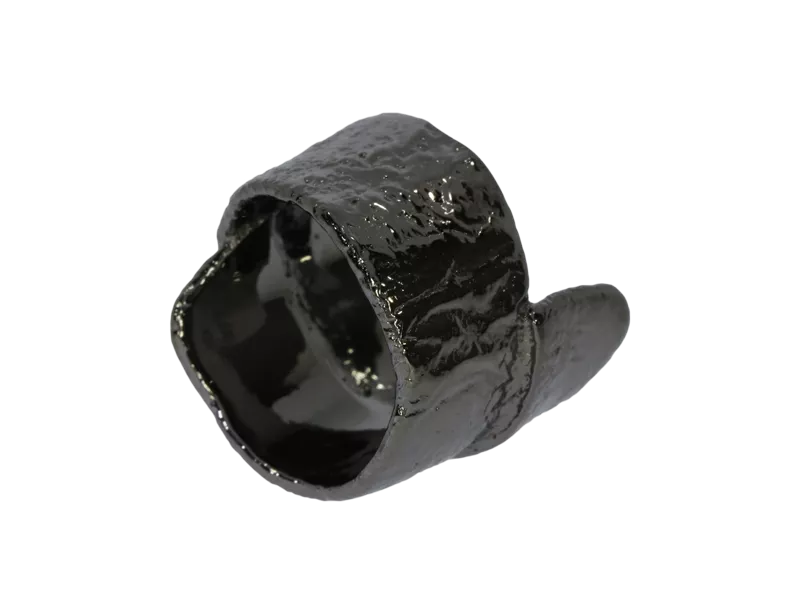 breiter schwarzer massiver Ring aus 925er Silber