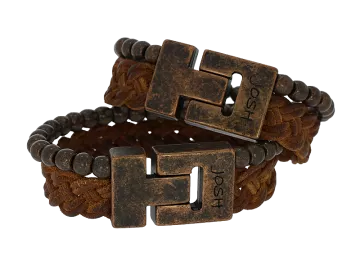 2-piece leather bracelet Cal bracelet