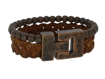 2-piece leather bracelet Cal bracelet