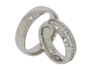 Modell Justus - 2 Ringe aus Edelstahl