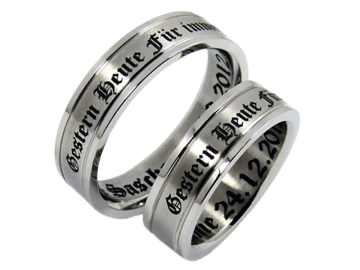 Modell Vincent - 2 Ringe aus Edelstahl