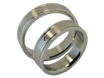 Modell Zahra - 2 Ringe aus Edelstahl