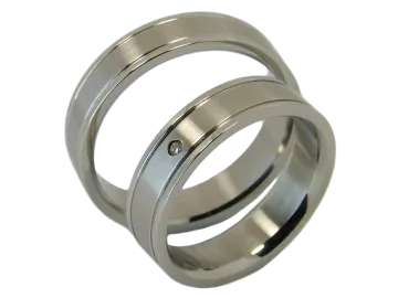 Model Zahra - ring pair stainless steel