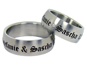 Modell Dave - 2 Ringe aus Edelstahl