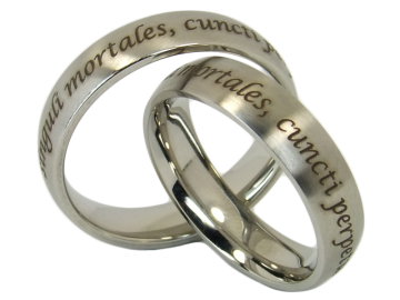 Modell Melissa - 2 Ringe aus Edelstahl