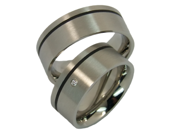 Modell Gereon - 2 Ringe aus Edelstahl