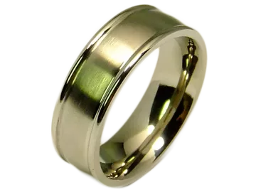 Model Andre - 2 wedding rings made of titanium