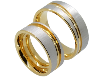 Modell Kathryn - 2 Ringe aus Edelstahl