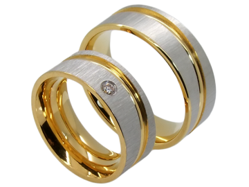 Model Kathryn - 2 rings stainless steel
