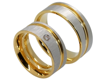 Modell Kathryn - 2 Ringe aus Edelstahl
