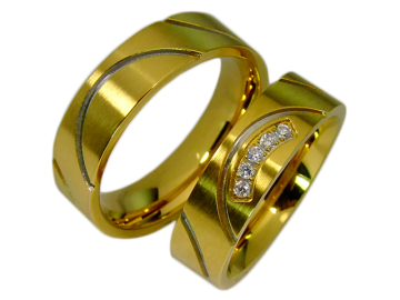 Modell Bridgette - 2 Ringe aus Edelstahl