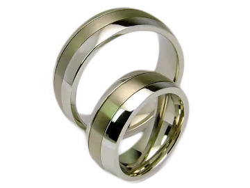 Model Hero - 2 rings stainless steel&titanium