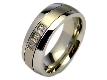 Modell Hero - 2 Trauringe aus Edelstahl und Titan