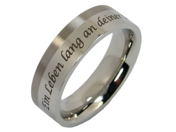 Model Lotta - single ring stainless steel&titanium