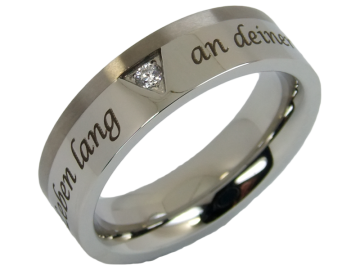 Modell Lotta - 1 Ring aus Edelstahl & Titan