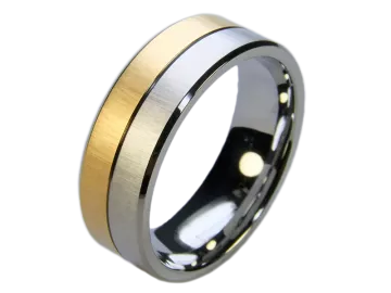 Model Orion - 2 rings stainless steel bicolor