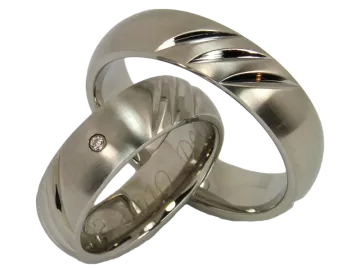 Model Anna - 2 wedding rings made of stainless steel