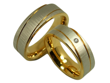 Modell Steffi - 2 Eheringe aus Edelstahl
